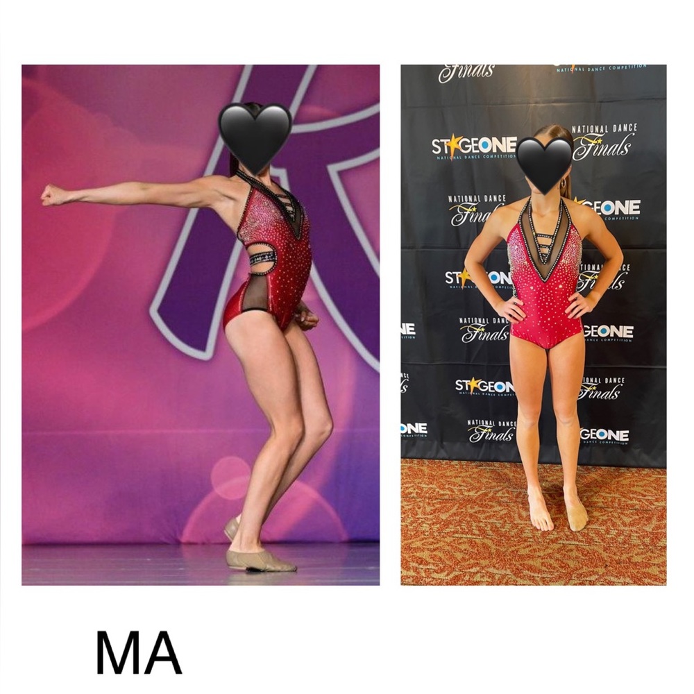 Red and Black costume, made by Glamour size Medium Adult